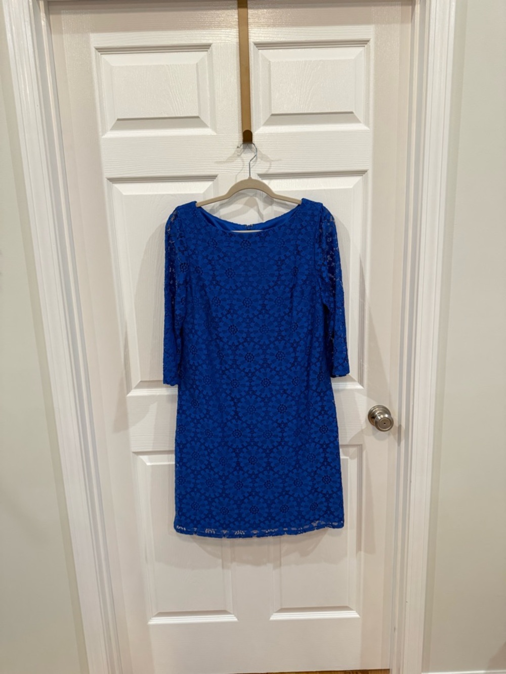 Jessica Howard Royal Blue Lace Sheath Dress - Size 12